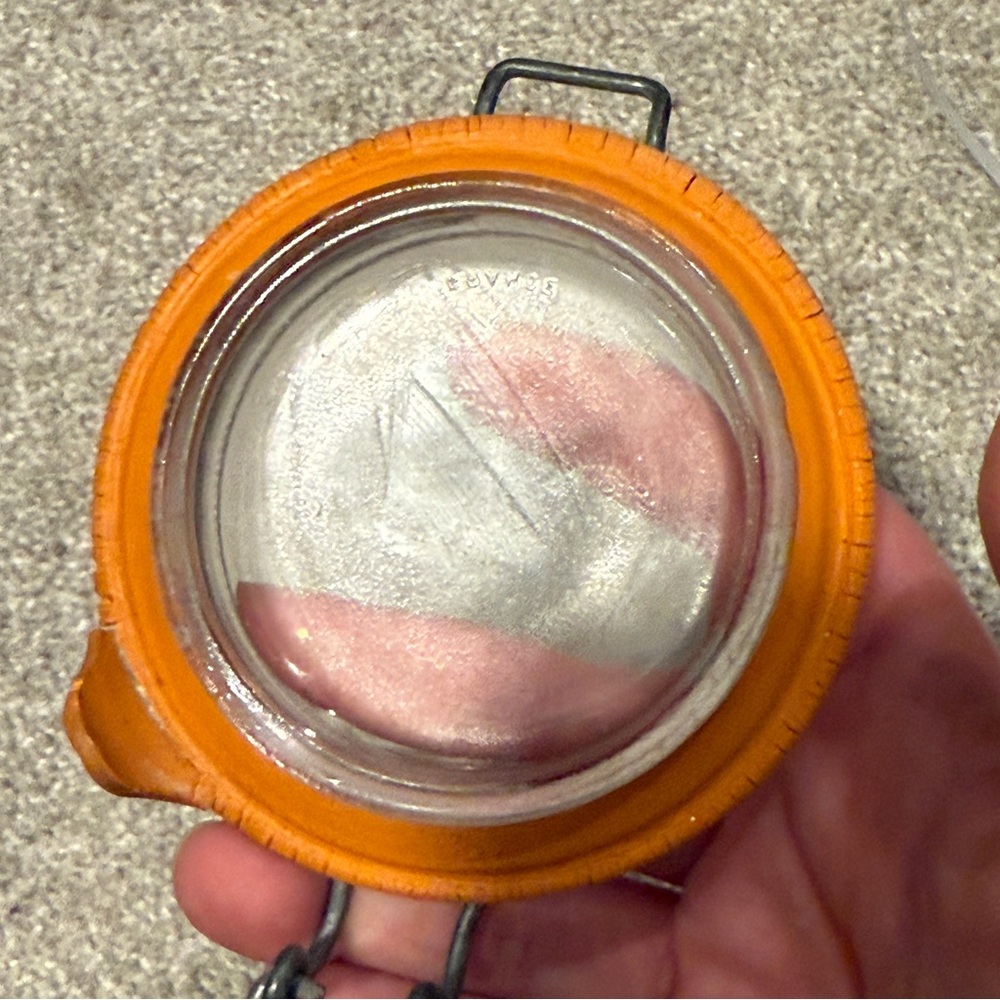 Vintage Glass Canister Storage Jar Made in FRANCE MUSHROOM Spice Of Life 1.5L - Picture 10 of 10